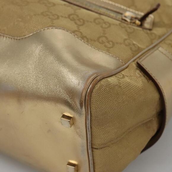 GUCCI GG Canvas Hand Bag Gold Tone 002 002 - Picture 10 of 16